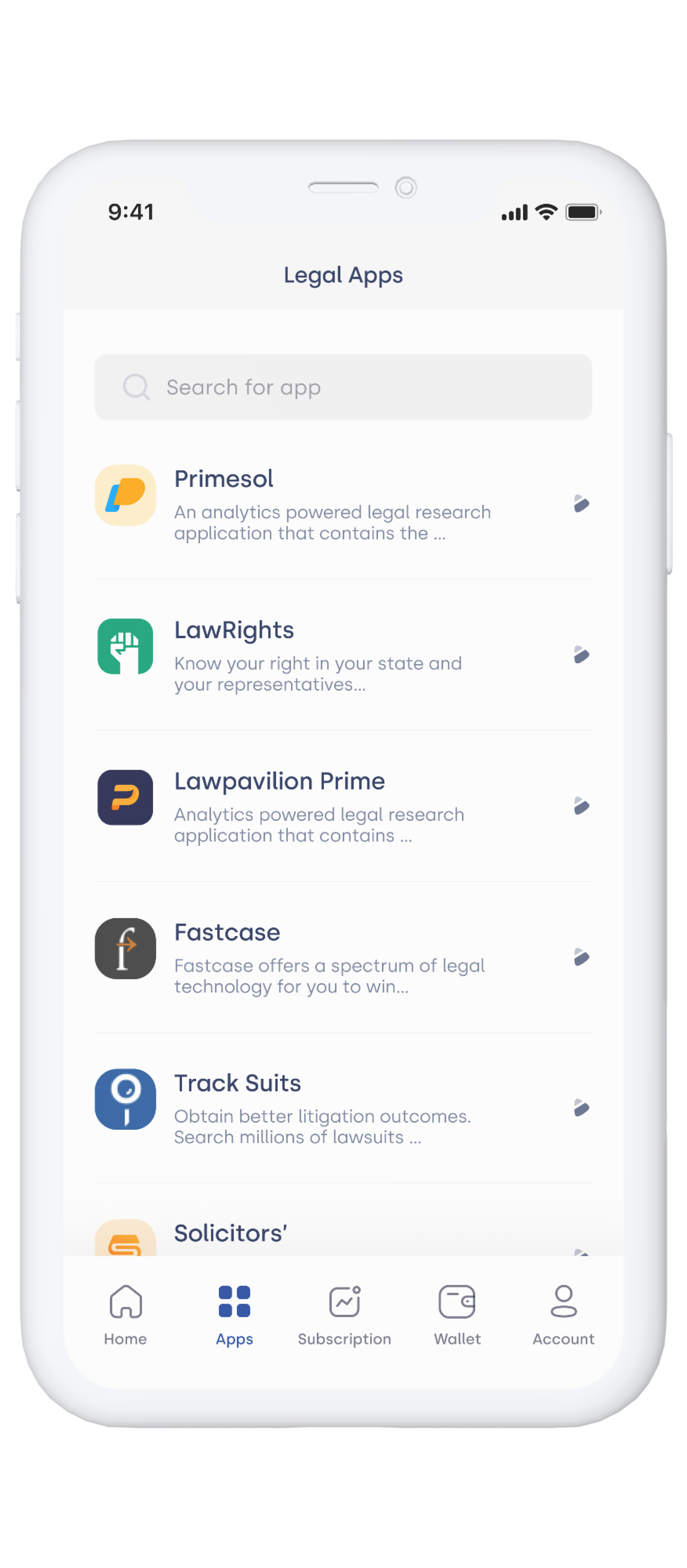 App Details, plan selection and subscription entry point